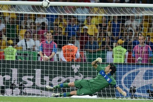 Ashley Young was affected by England's penalty shootout jinx as his spot kick struck the bar